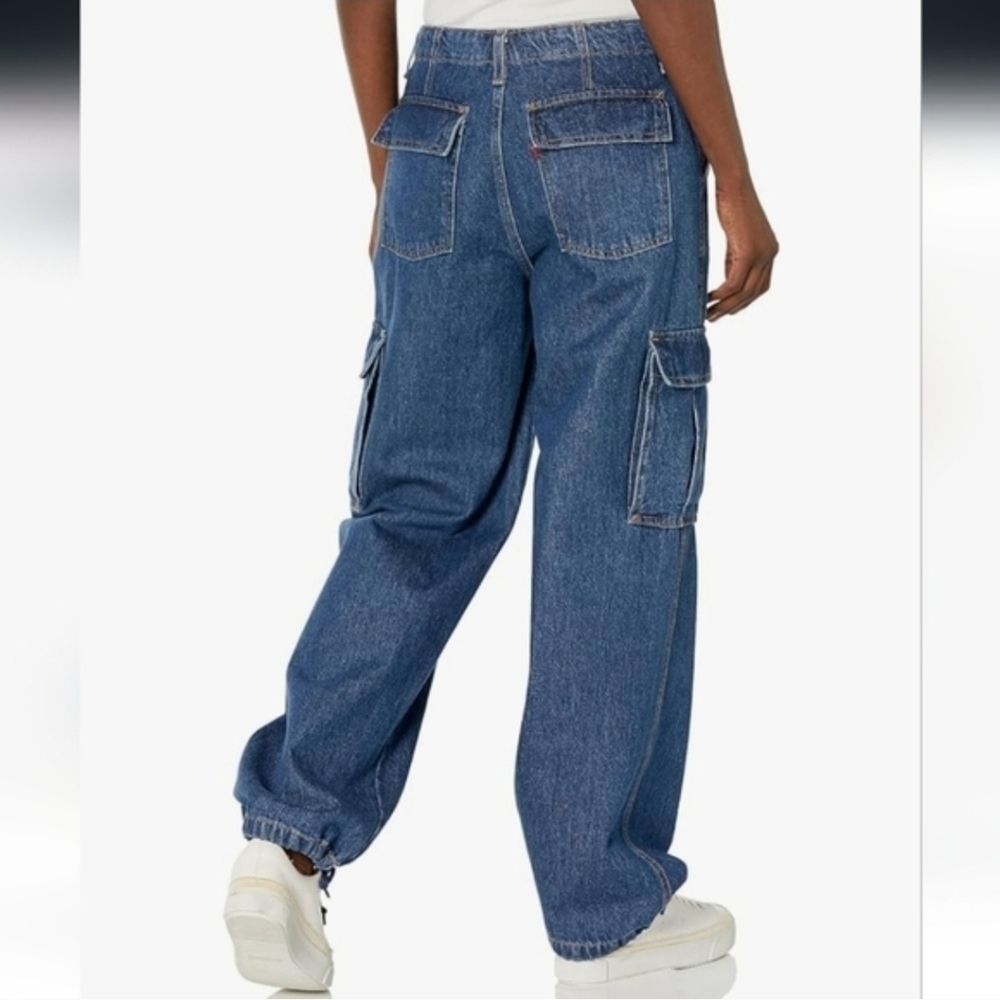 Levis '94 Baggy Cargo Jogger Size 32 Fits Size 14 - Picture 8 of 10